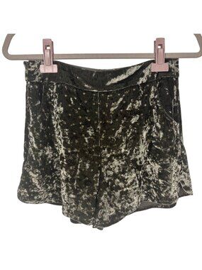 ✨3/$30 Paper Crane S Crushed Velvet Textured Shorts Artsy Boho